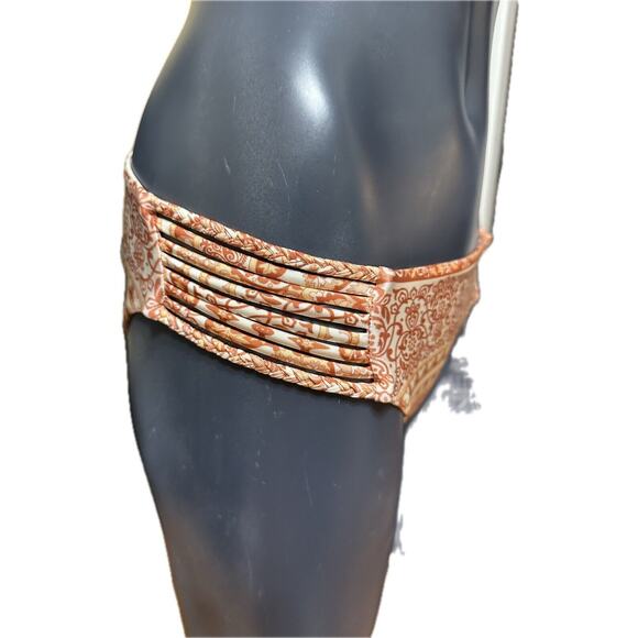 Chelsea & Violet Swim Suit 2-Piece Bikini New Top Medium Bottom Small Orange - Picture 4 of 16